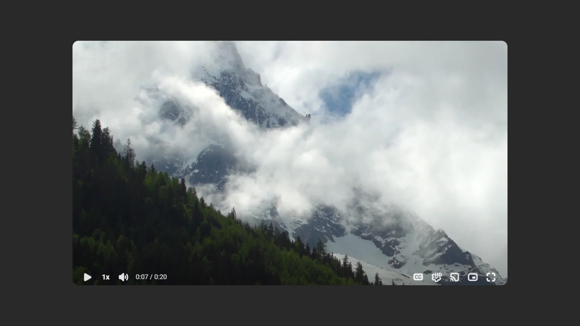 Пример плеера без полосы перемотки