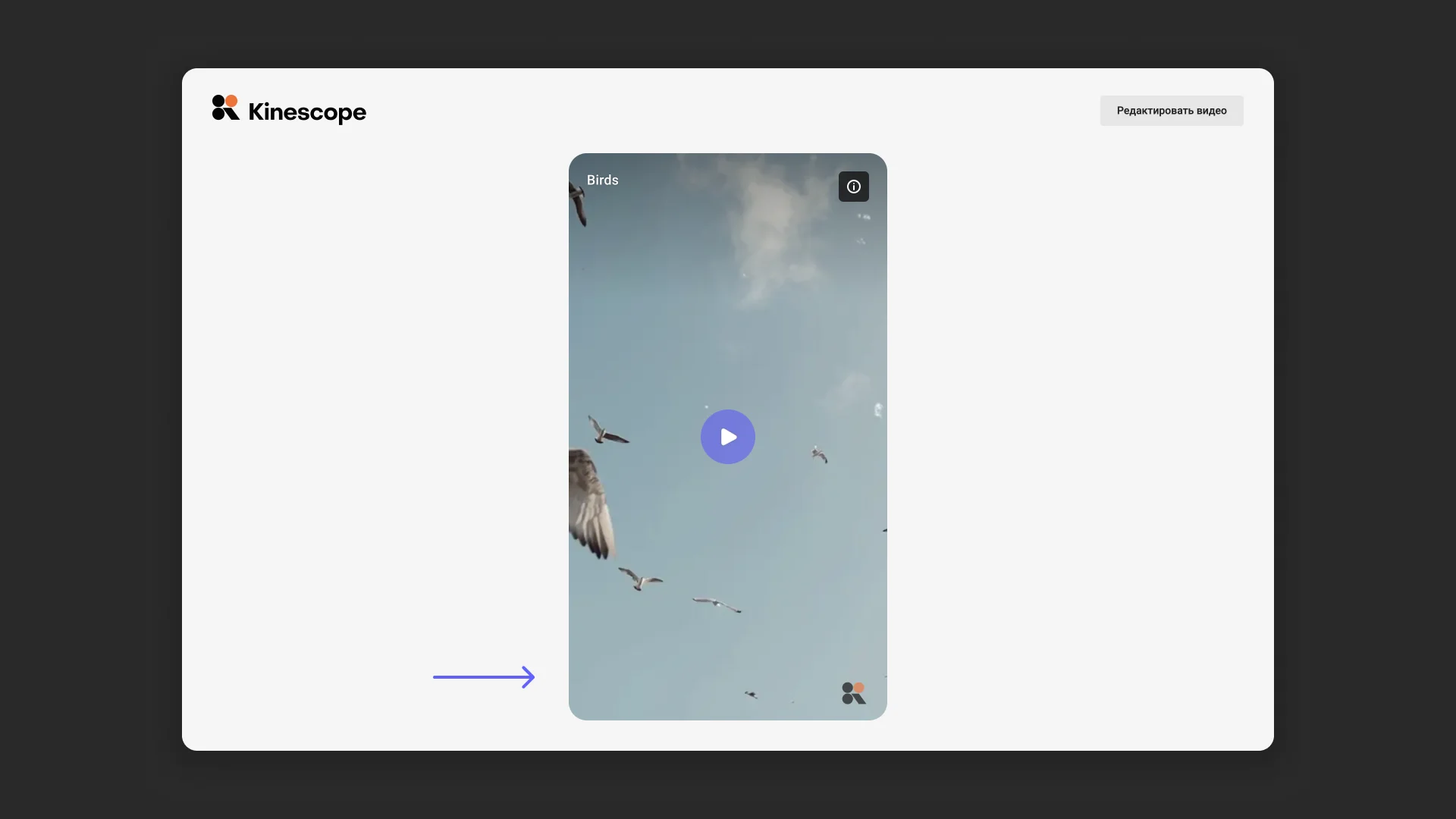 Пример отображения панели управления до запуска
